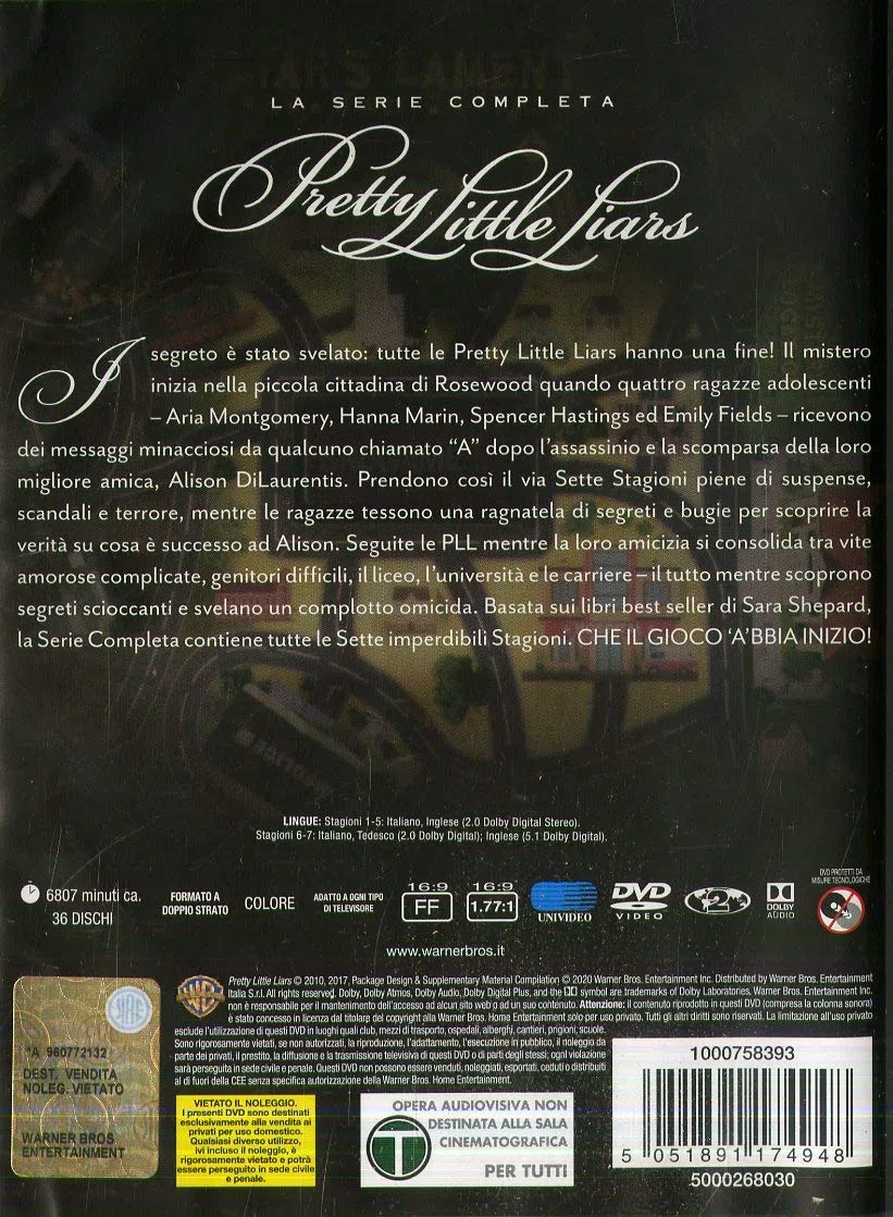 Pretty Little Liars Serie Comp.1-7 (Box 36 Dv)